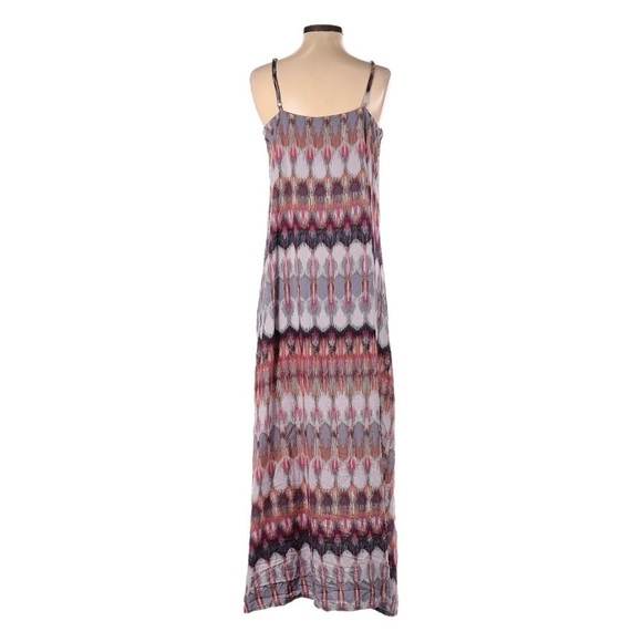 Nicole Miller New York Ikat Purple Flowy Boho Maxi Dress Size S NWT Sleeveless - Picture 2 of 8